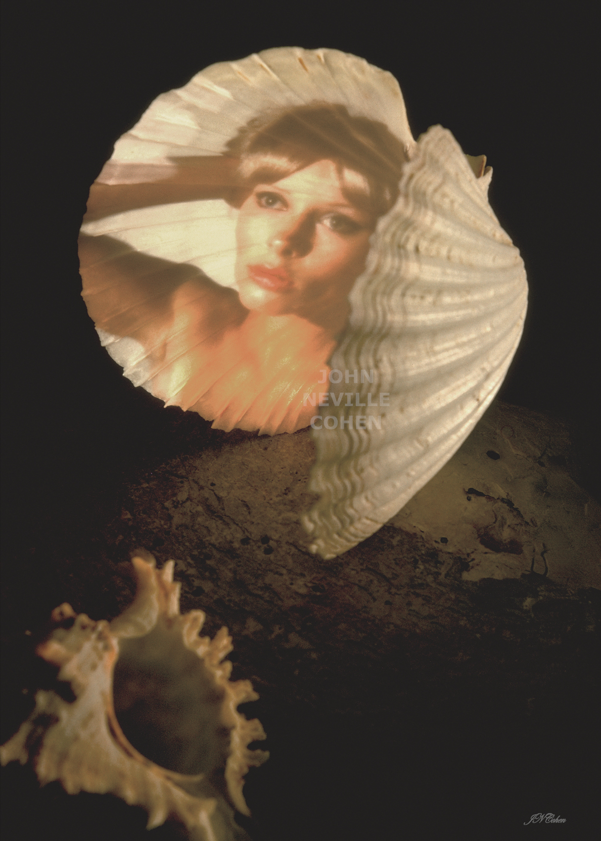Sea Nymph's Mirror, Painting with Light Projection Photography Limited Edition Prints for sale, maximum of 8, by John Neville Cohen.