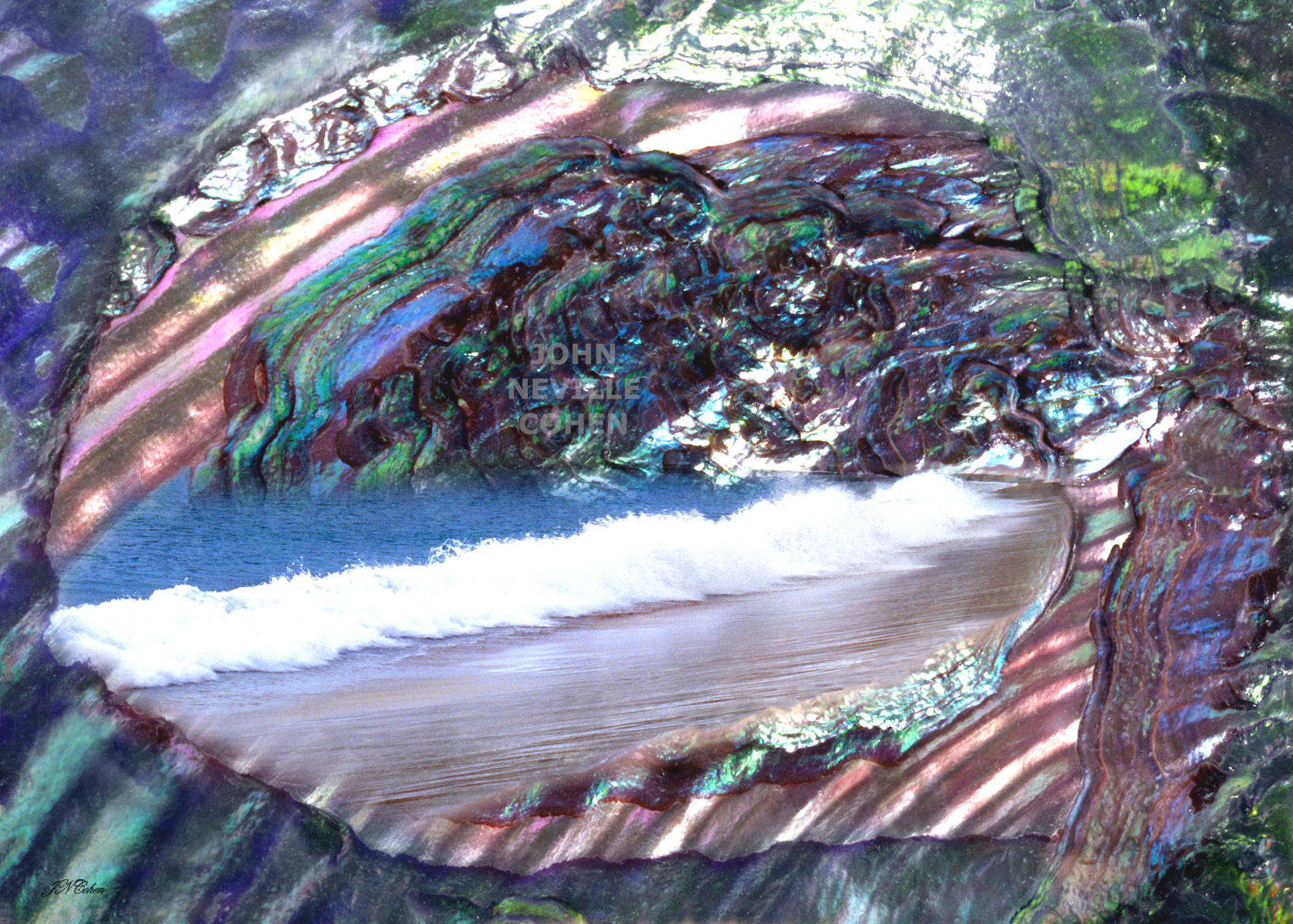 Sea Shell, Painting with Light Projection Photography Limited Edition Prints for sale, maximum of 8, by John Neville Cohen.